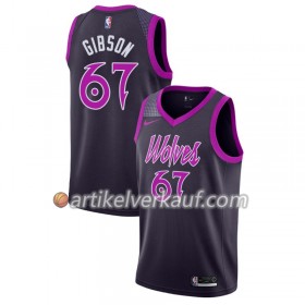 NBA Minnesota Timberwolves Trikot Taj Gibson 67 2018-19 Nike City Edition Lila Swingman - Herren
